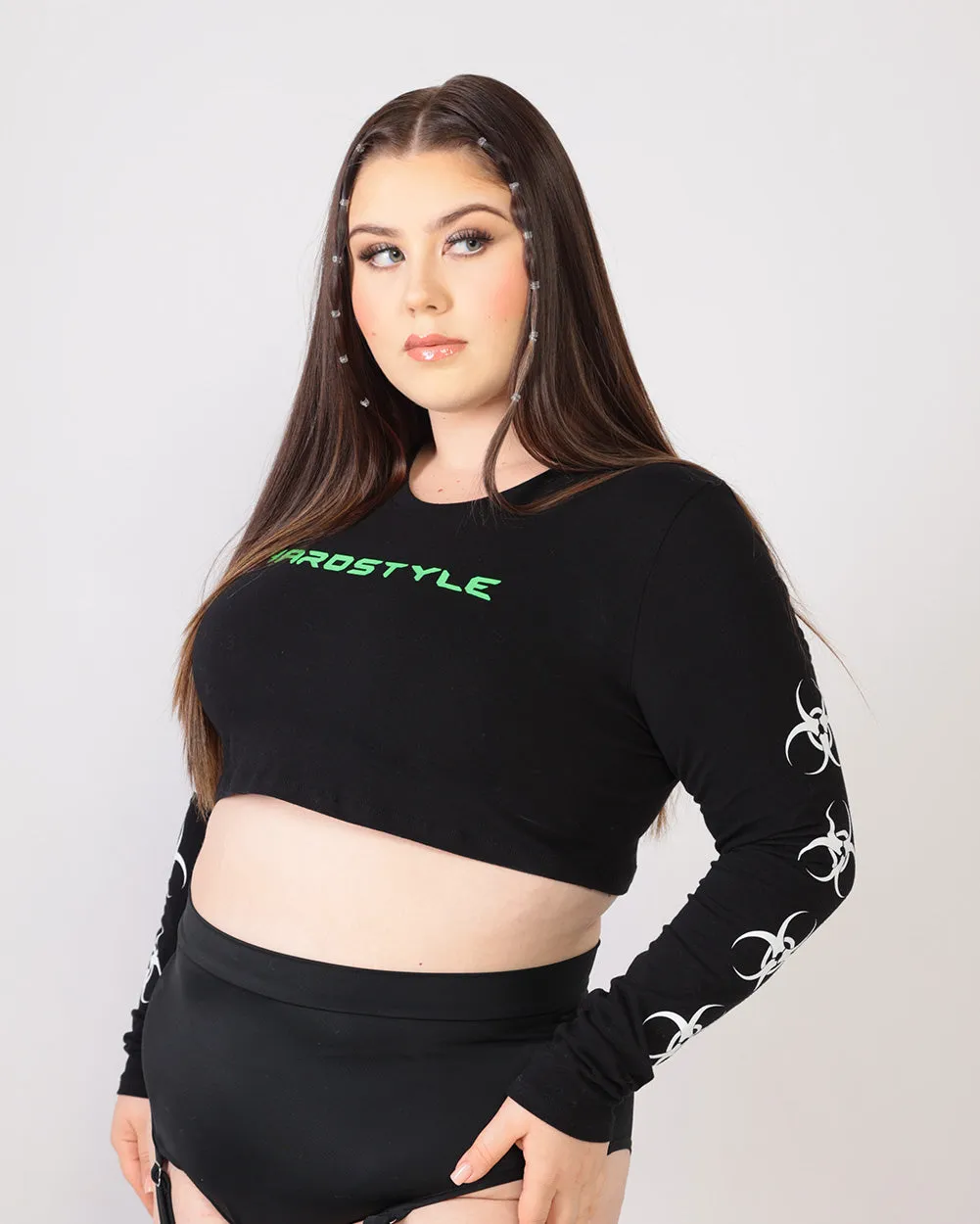 Hardstyle Hottie Long Sleeve Crop Top