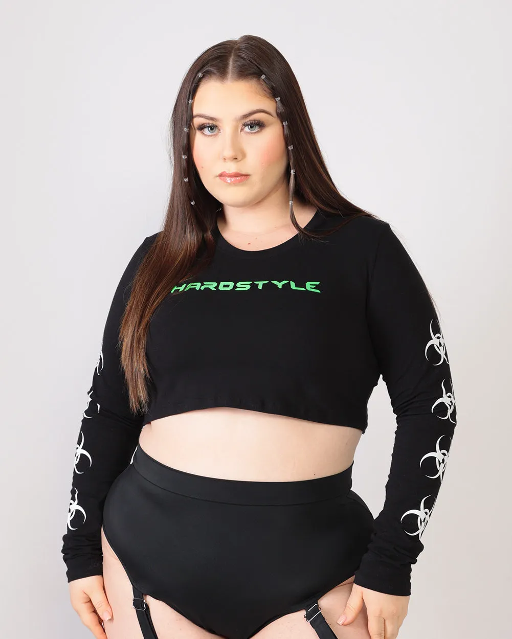 Hardstyle Hottie Long Sleeve Crop Top