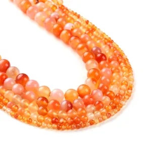 High Quality Natural Red Agate beads 4 6 8 10 12mm Round Loose gemstone bead DIY Jewelry 15 Full Strand 103089