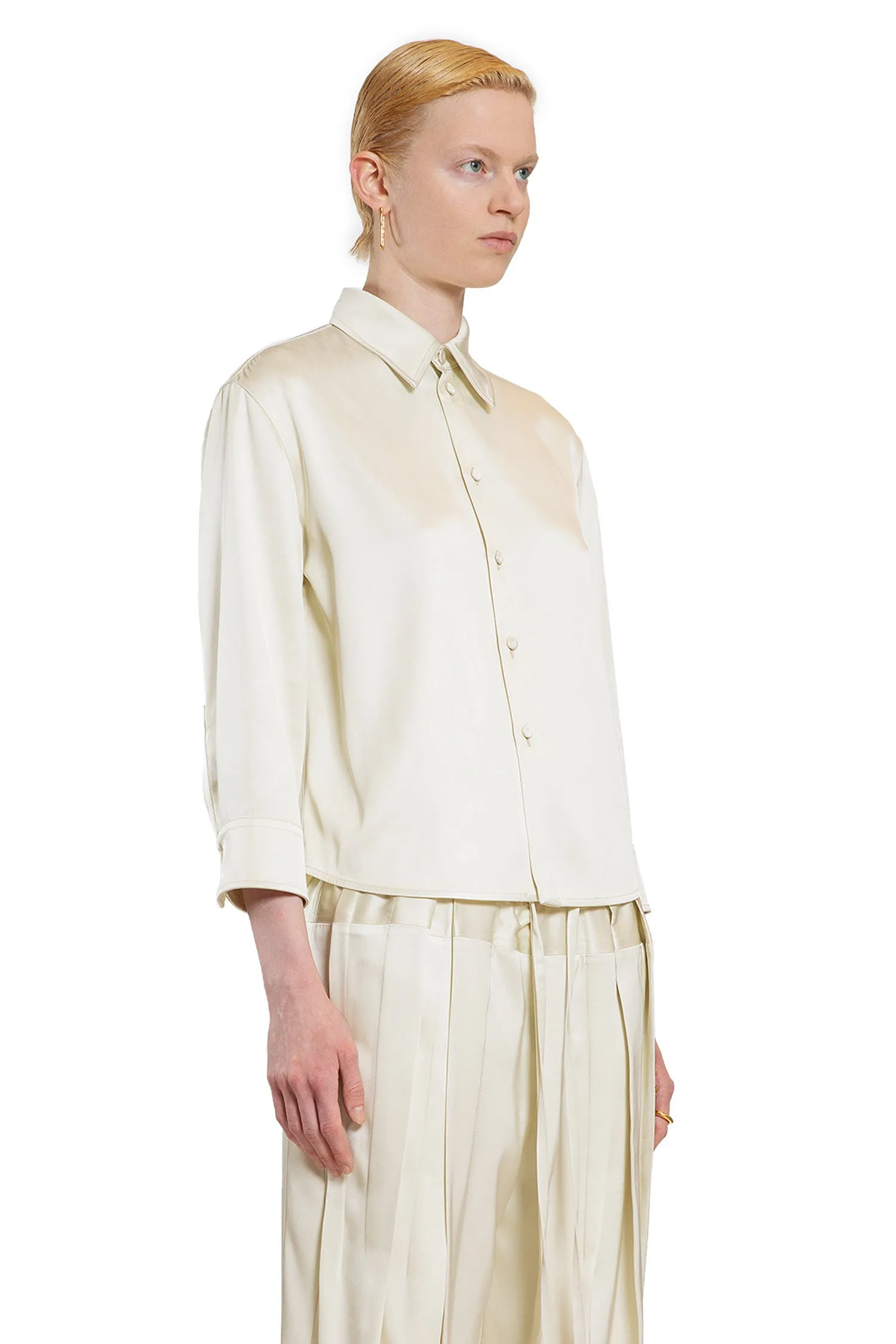 JIL SANDER WOMAN OFF-WHITE SHIRTS