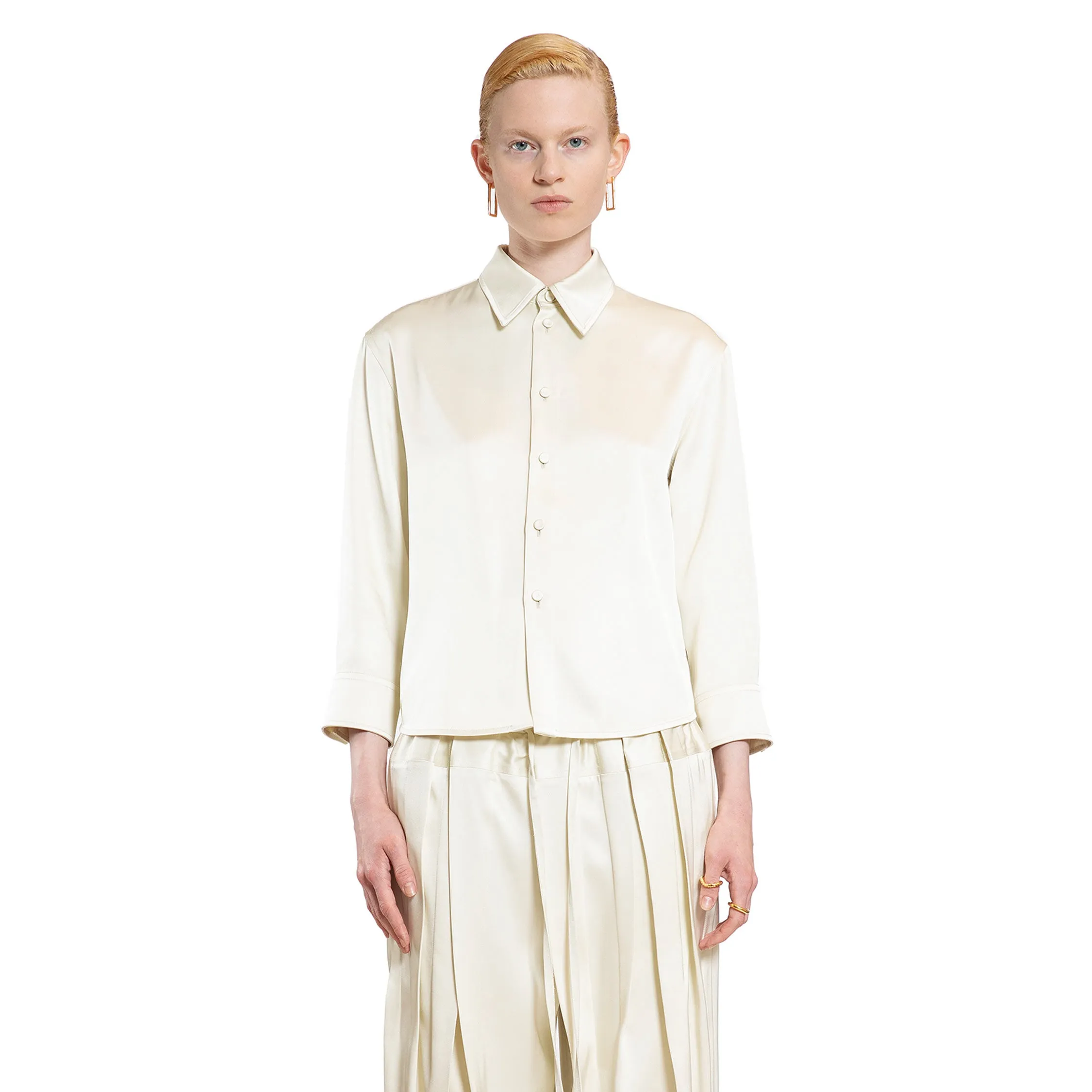 JIL SANDER WOMAN OFF-WHITE SHIRTS