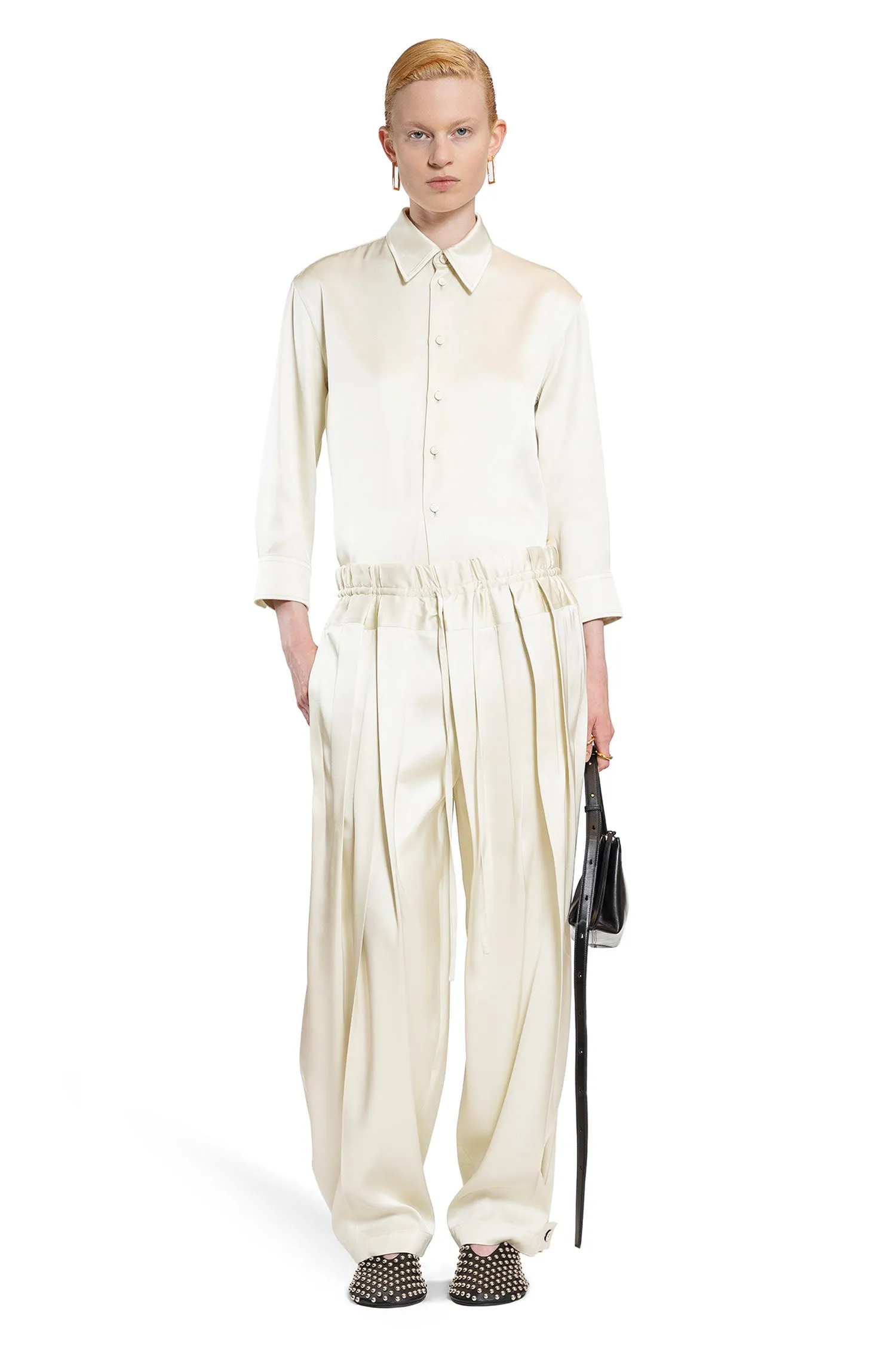 JIL SANDER WOMAN OFF-WHITE SHIRTS