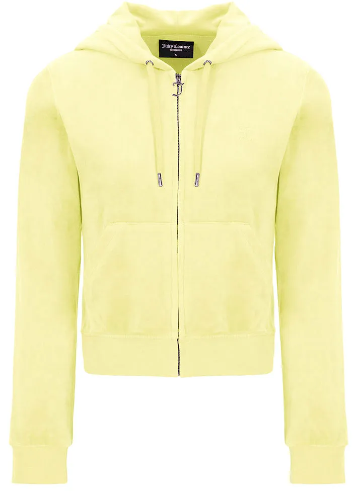 Juicy Couture Robertson Classic Velour Hoodie - yellow pear