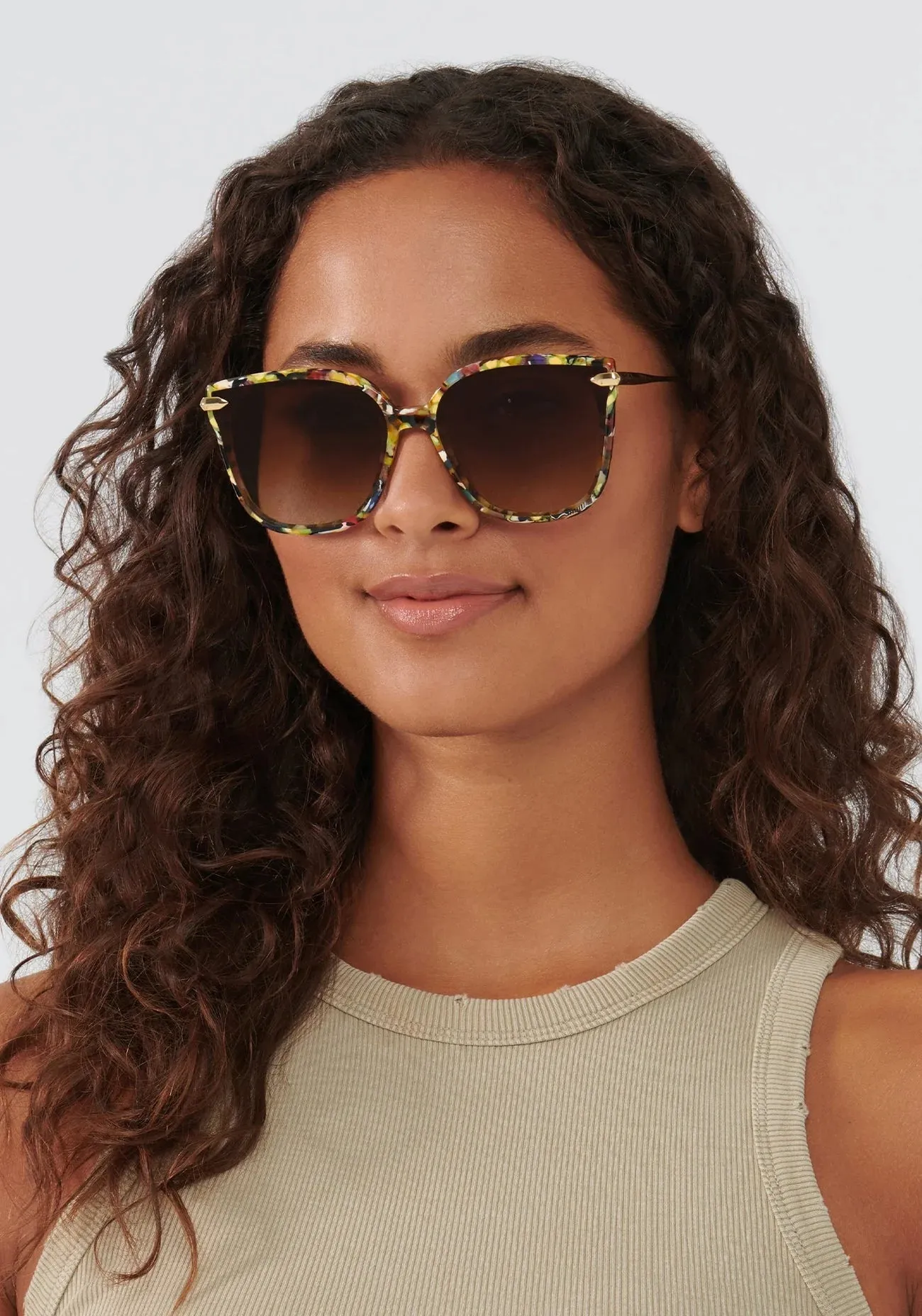 Krewe Dede Nylon Sunglasses -  Canary 18K