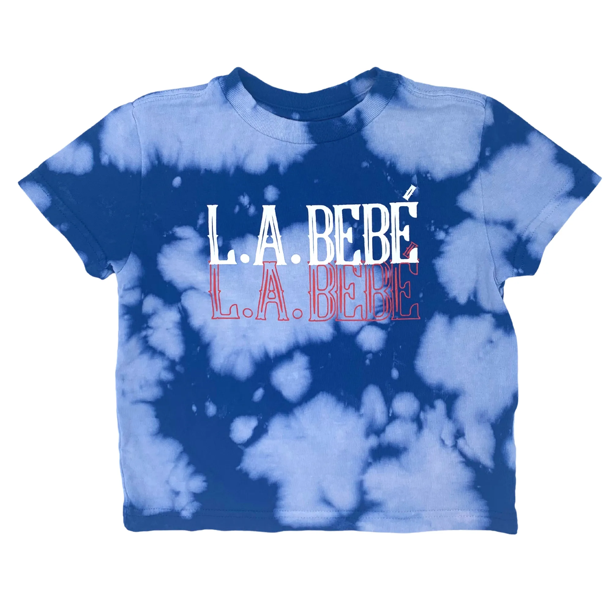 L.A. BEB blue tie dye tee