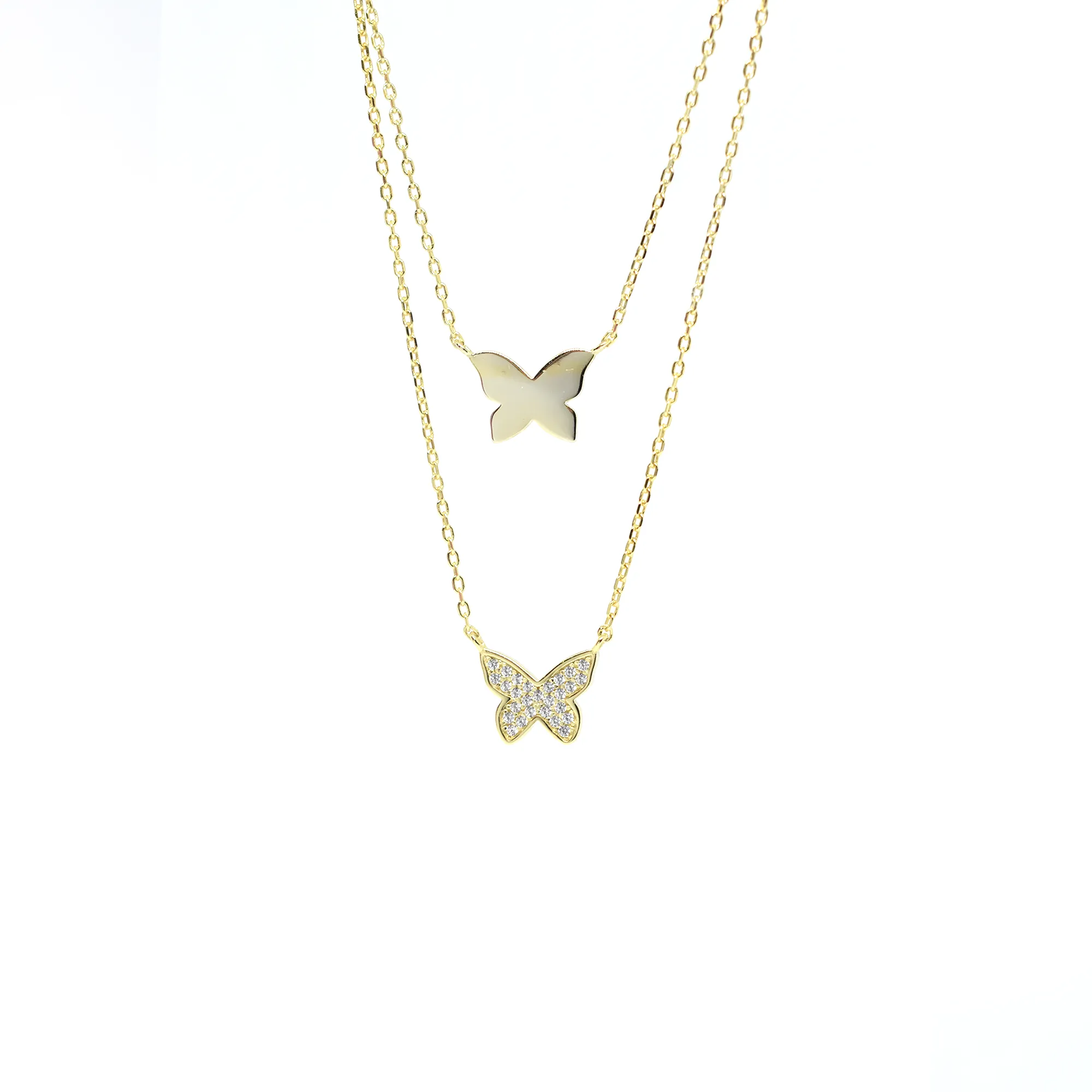 Layered Butterfly Necklace