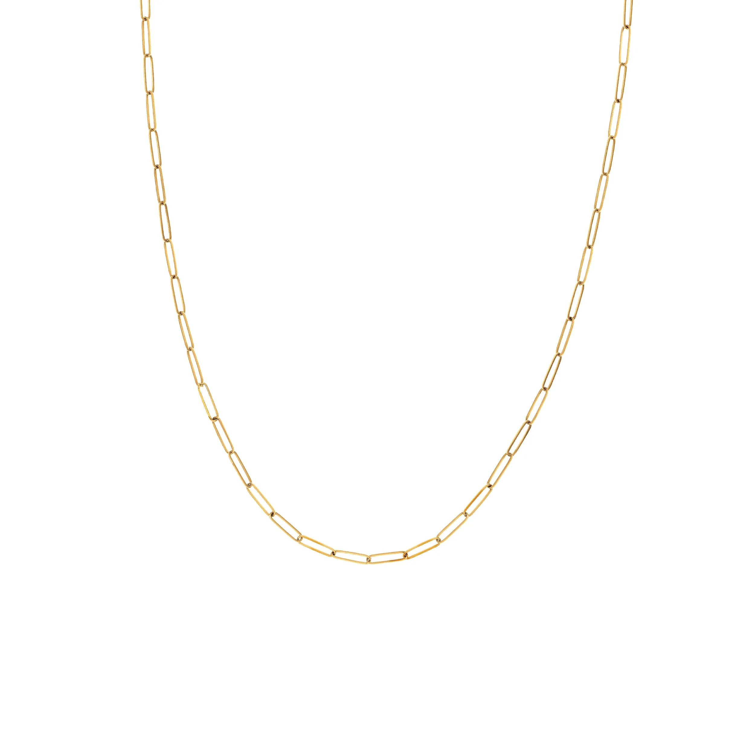 Long Link Gold Chain Necklace 20