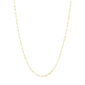 Long Link Gold Chain Necklace 20