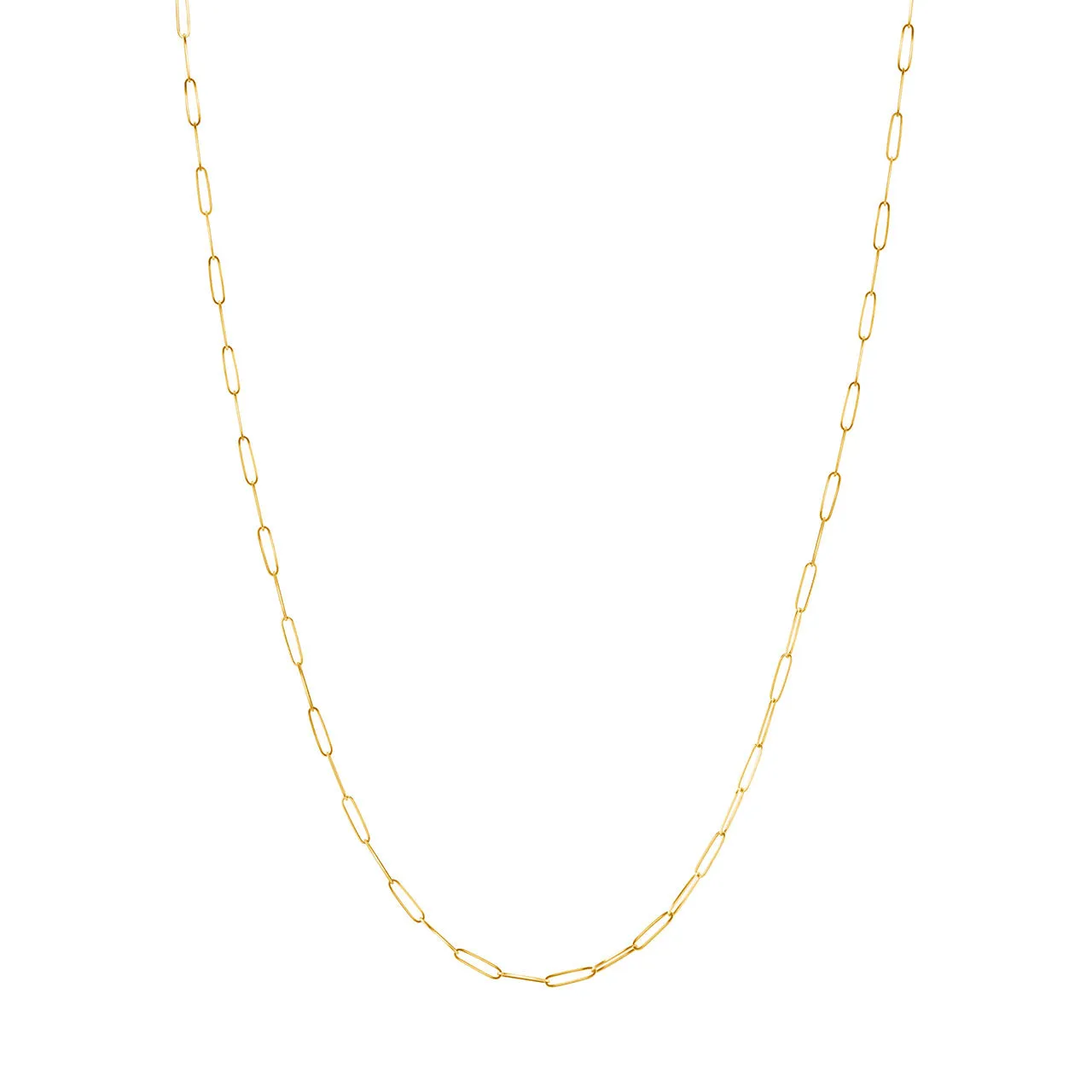 Long Link Gold Chain Necklace 20