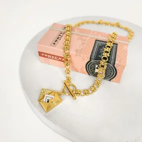 Love Letter Envelope Locket - Gold