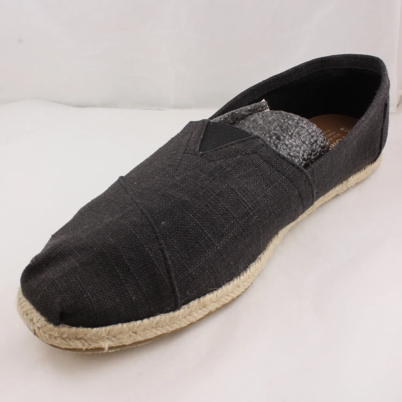 Mens Toms Toms Classic Black Linen