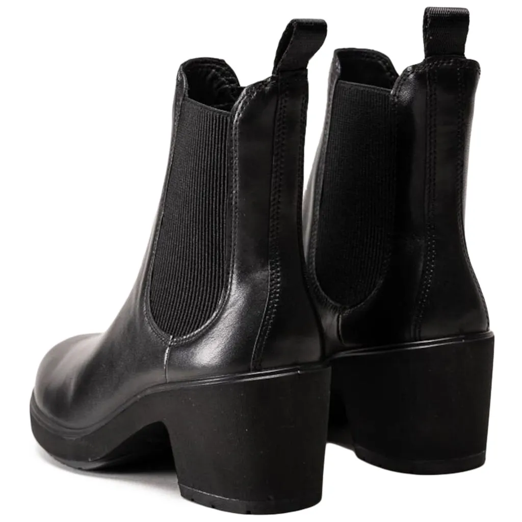 Metropole Zurich Full Grain Leather Women's Chelsea Heel Boots