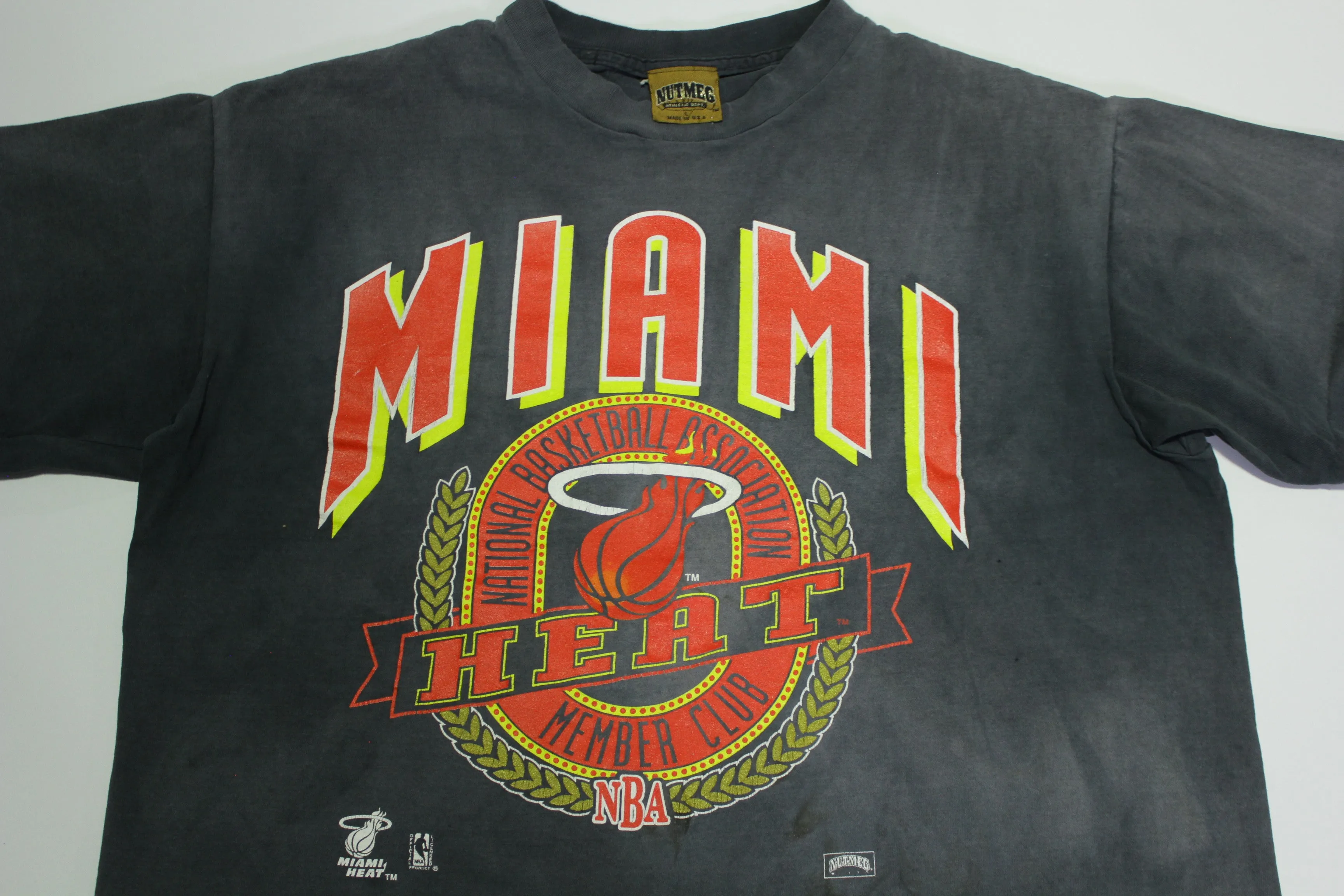 Miami Heat Member Club Vintage 90's Nutmeg Mills Gold Tag Single Stitch T-Shirt