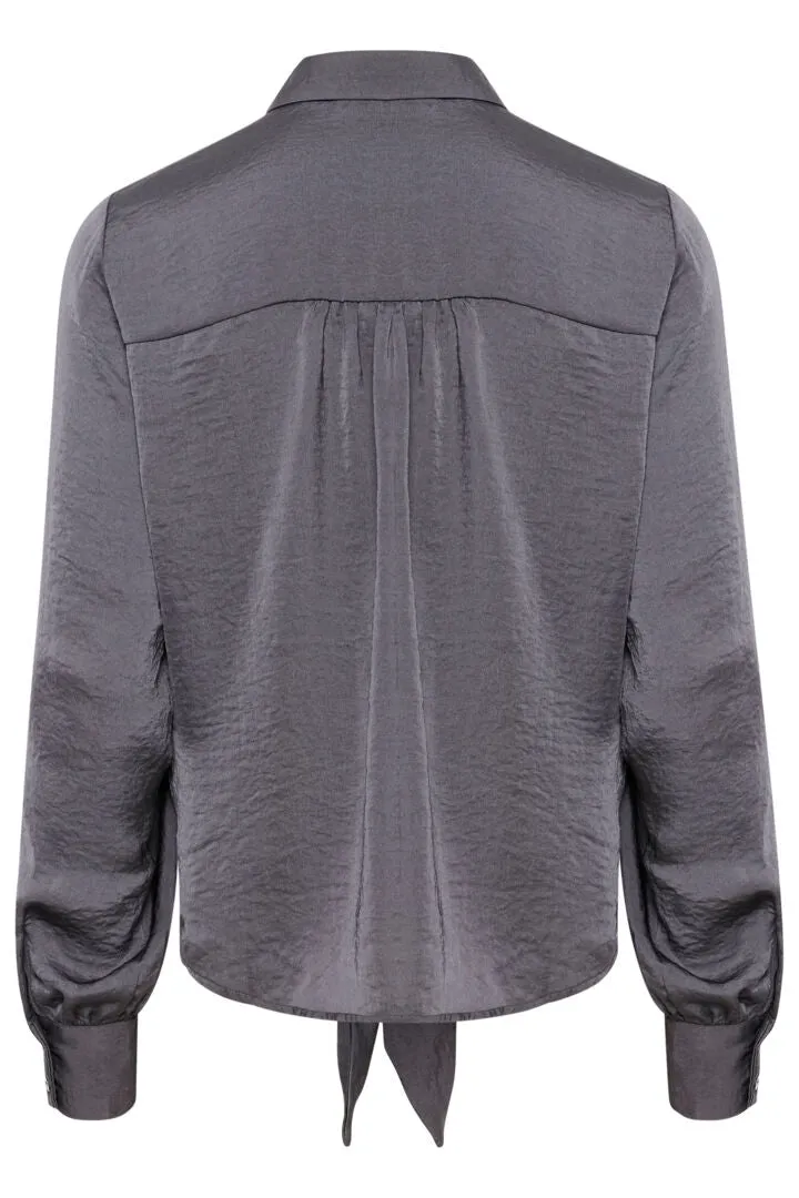 My Essential Wardrobe Alba Blouse in Iron Grey