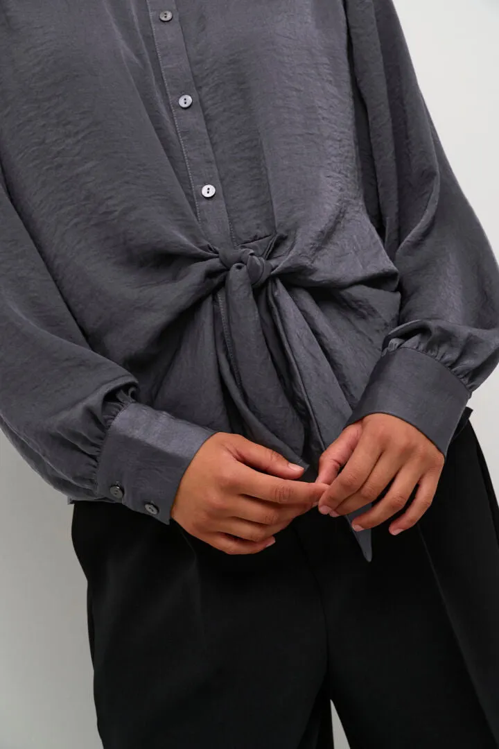 My Essential Wardrobe Alba Blouse in Iron Grey