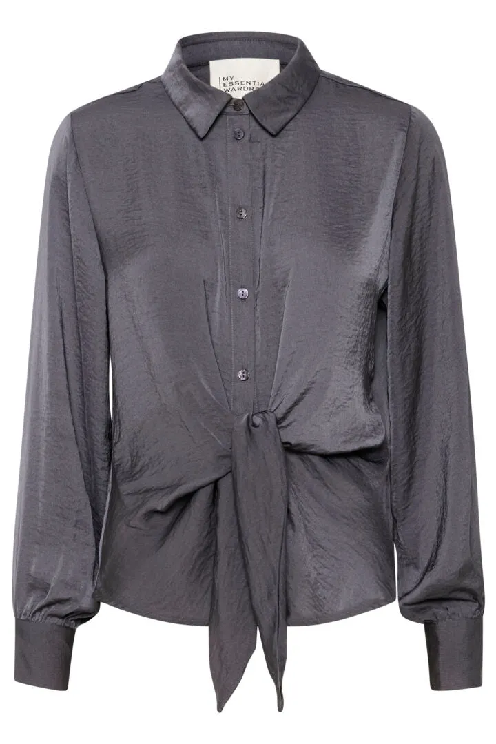 My Essential Wardrobe Alba Blouse in Iron Grey