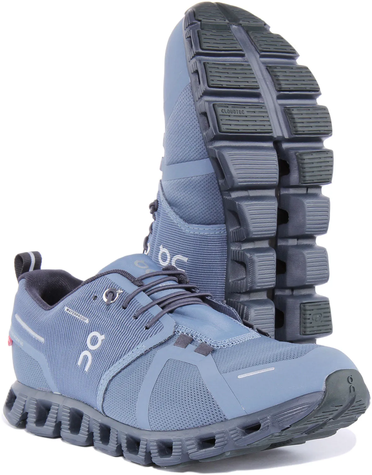 On Running Cloud 5 Waterproof In Blue For Women