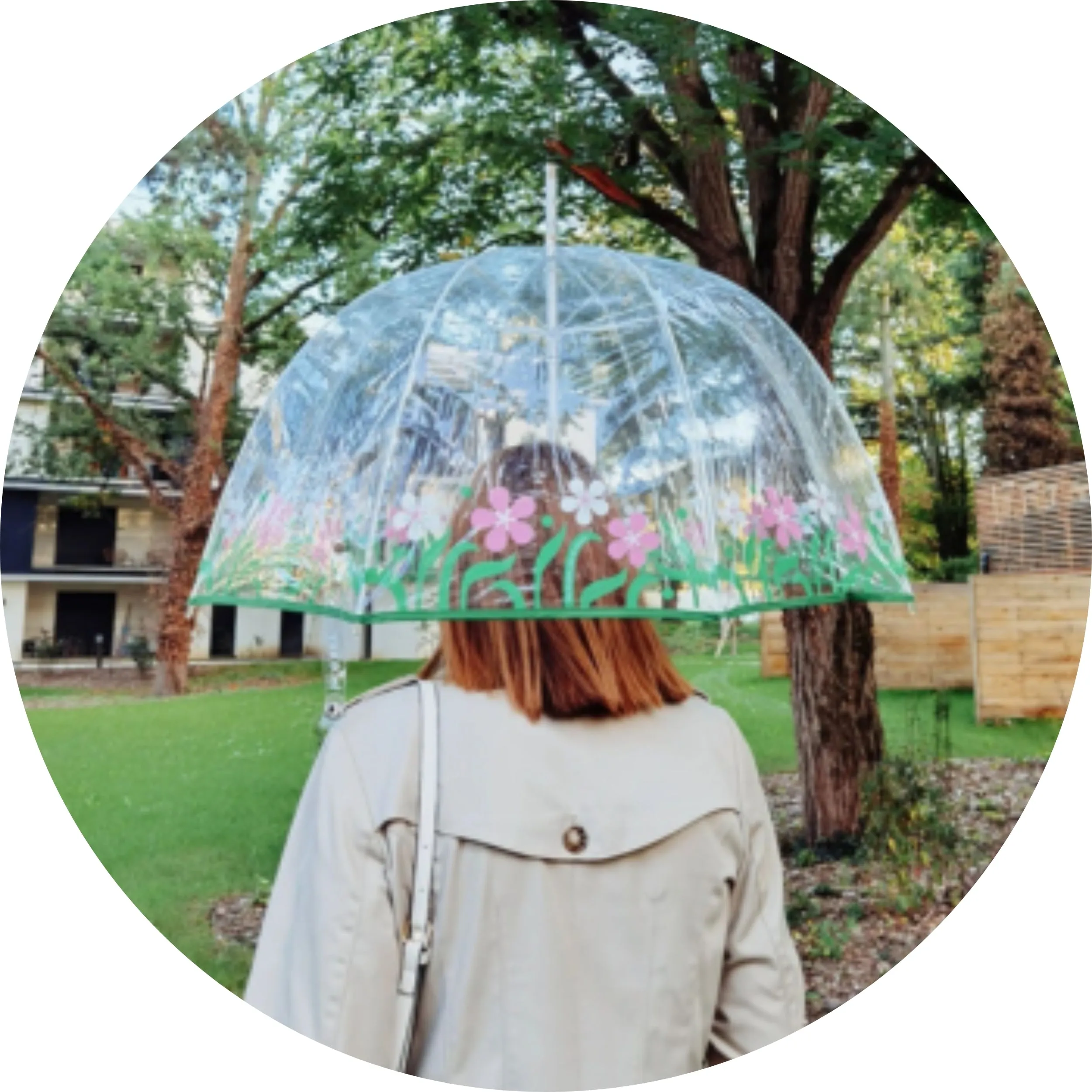 Parapluie Cloche Transparent PVC/Fifi Mandirac