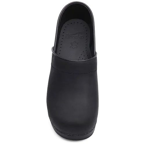 Professional Clog Black Oiled Leather (Unisex size scale)