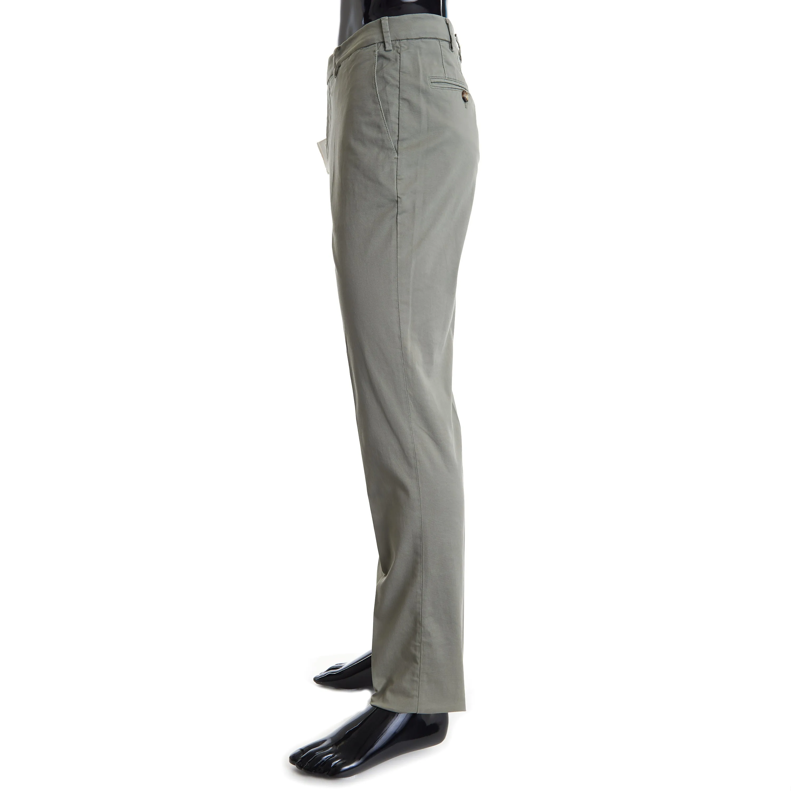 Sage Green Italian Fit Trousers / Pants - Pima Comfort Cotton Gabardine