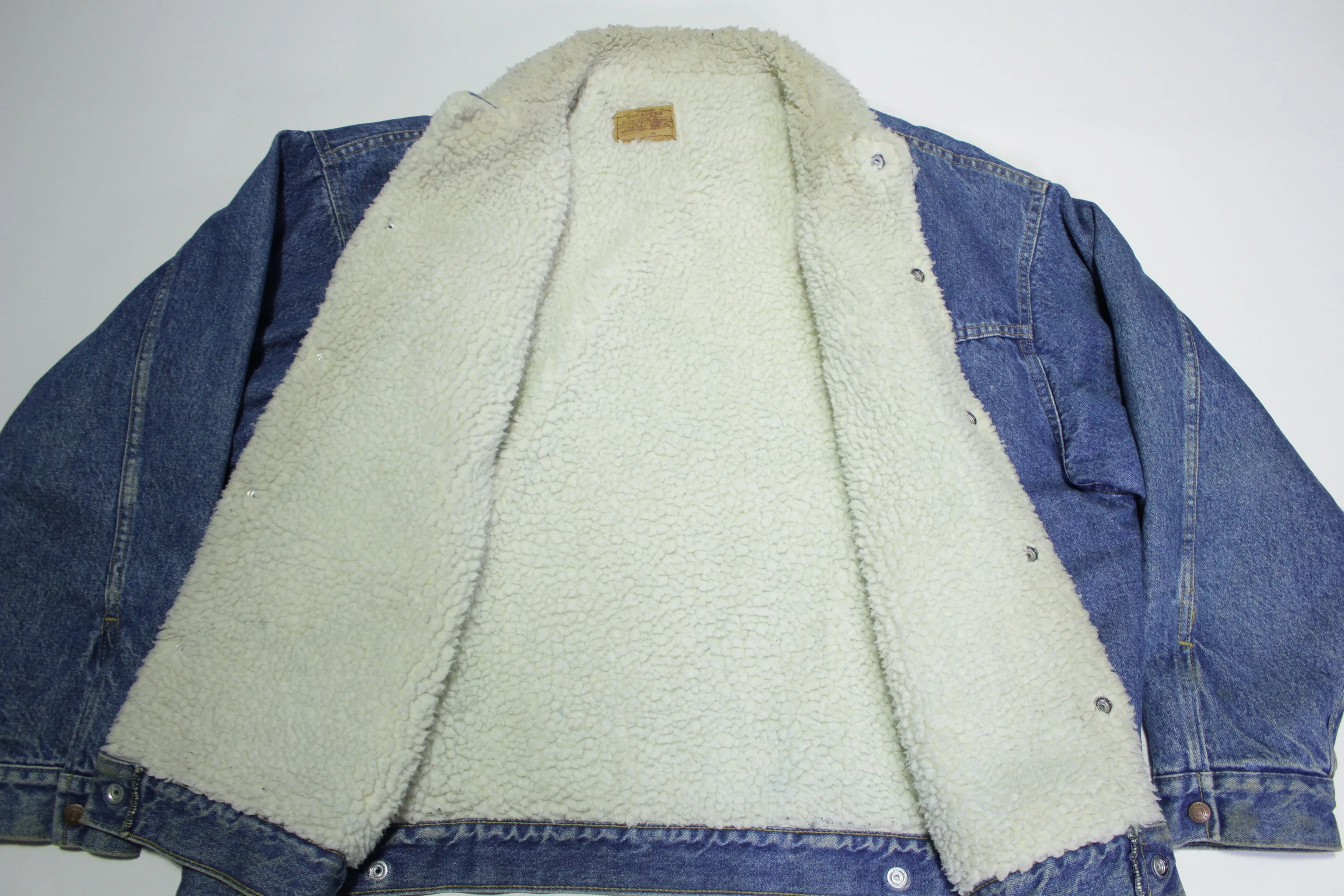 Sears Roebucks Vintage 80's Sherpa Lined Denim Jean Jacket