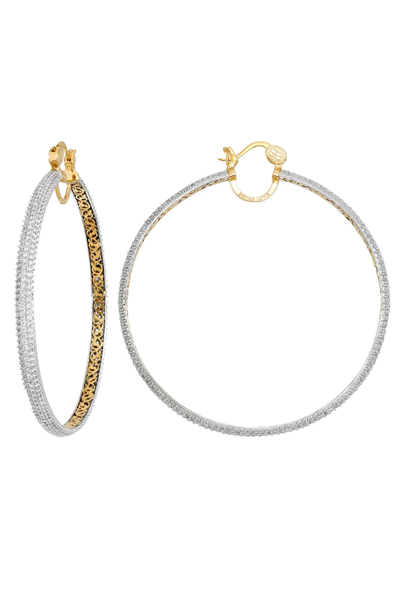 Sister Love Icy Diamond Queen Hoops