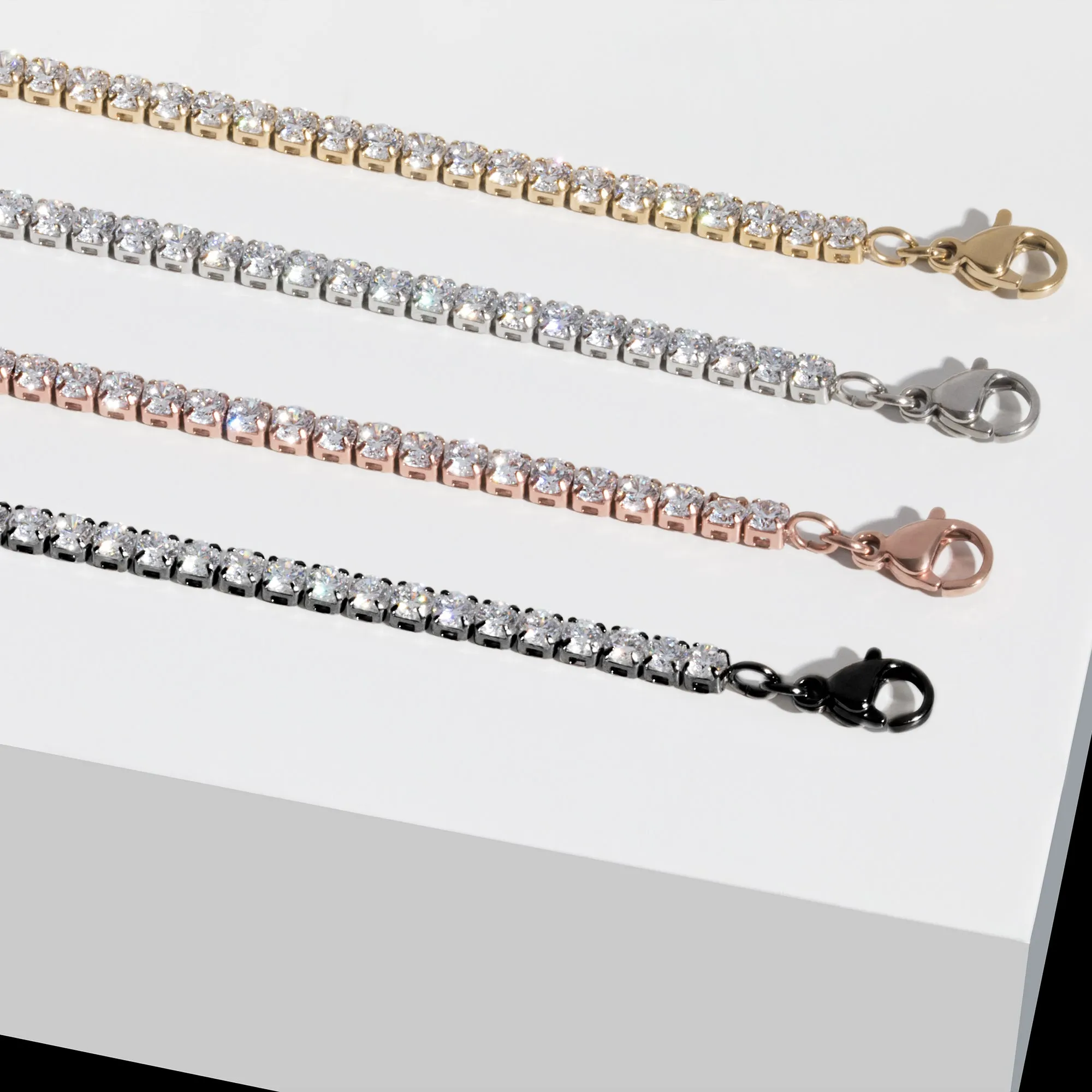 Stainless tennis bracelet