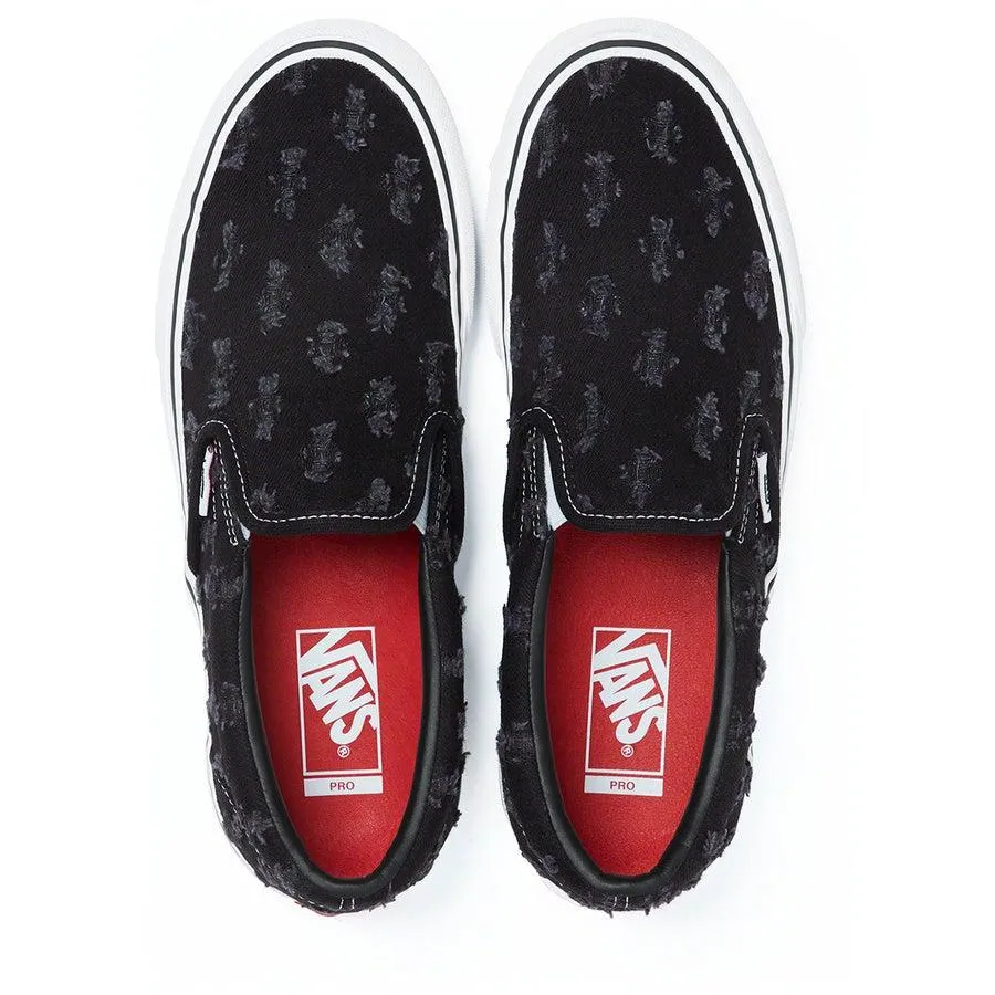 Supreme/ Vans Hole Punch Denim Slip-On Pro (Black)