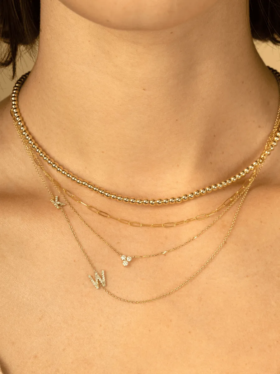 The Diamond Initial Necklace 14K - 2 Letters