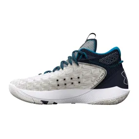 Under Armour Men's UA HOVR 5 Havoc Clone Basketball Shoes - White/Midnight Navy